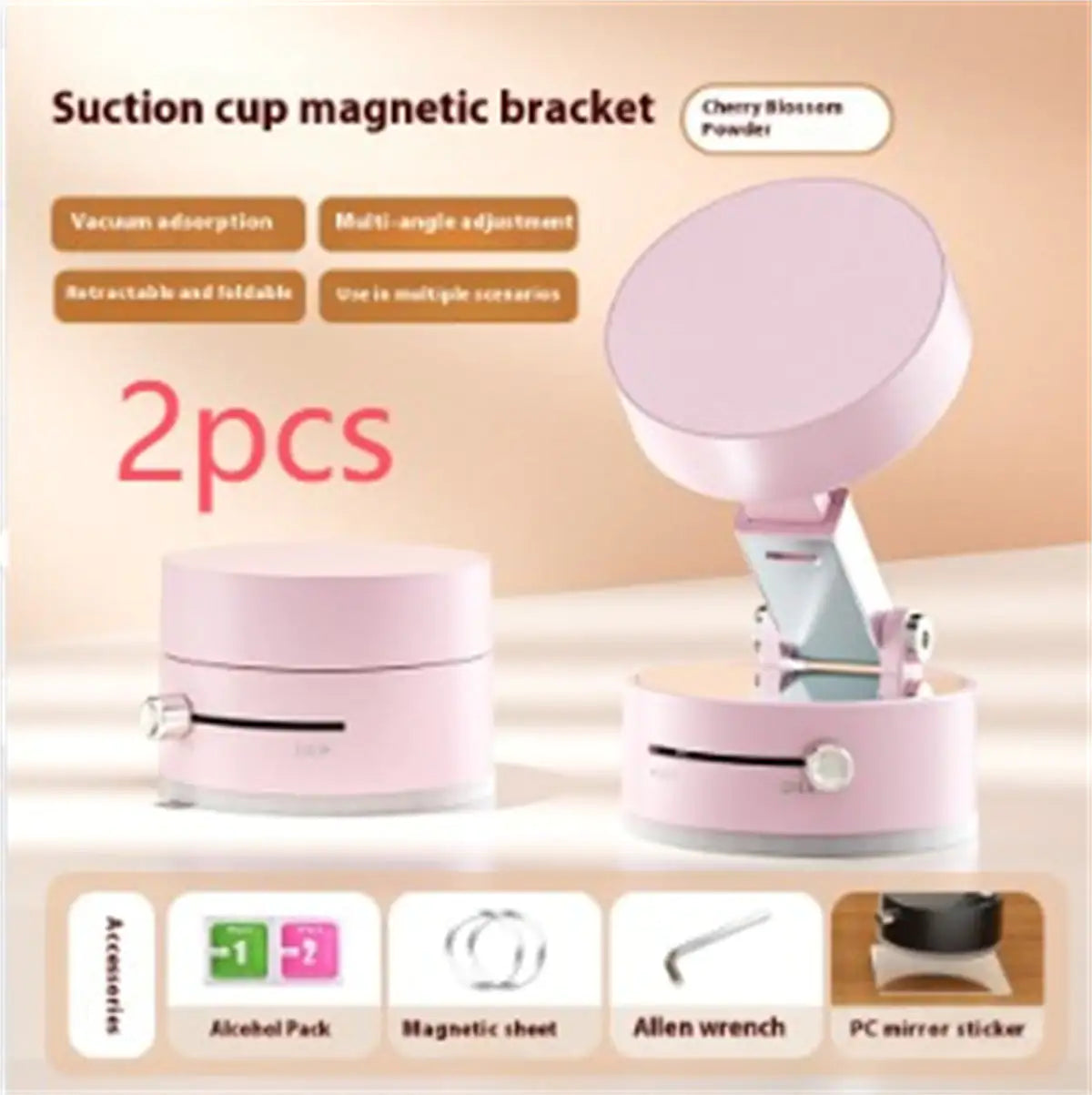 Foldable Magnetic Vacuum  Phone Holder