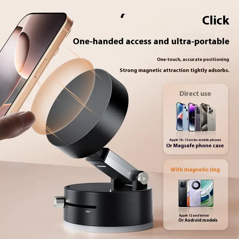 Foldable Magnetic Vacuum  Phone Holder